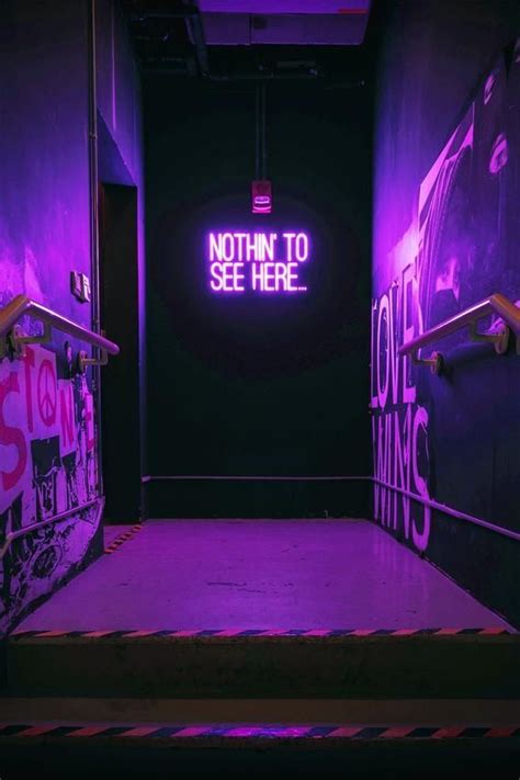 Lock Screen In 2020 Neon Wallpaper Dark Purple Aesthetic Purple