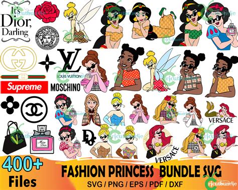 400 Fashion Princess Bundle Svg Disney Svg Brand Logo Svg