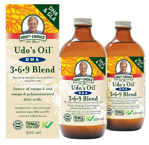 Udos Dha Oil Blend Udos Oils Vegetarian Flaxseed Oil Based