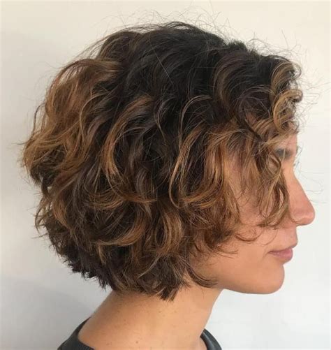 Jaw Length Curly Tousled Bob Curled Bob Hairstyle Bob Haircut Curly
