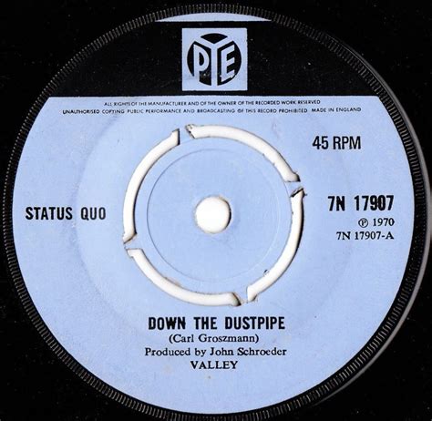 Rollicking Single Down The Dustpipe By Status Quo Released 50 Years Ago Turn Up The Volume