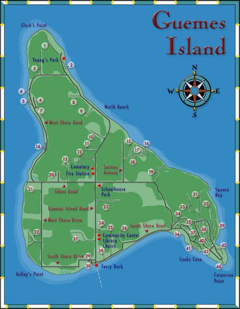 A beautiful place to come and visit or live. LineTime : Guemes Island Map