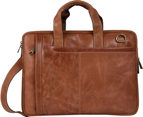 Liberty Leather Genuine Leather 15” Laptop Bag Briefcase Shoulder Messenger Bag For Men And