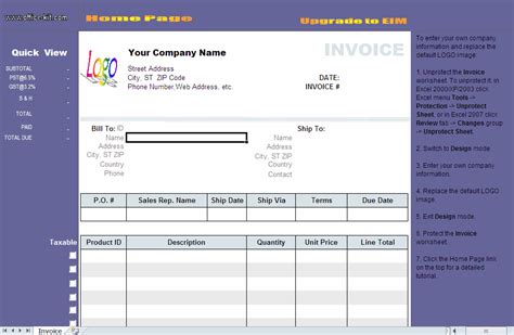Free invoice templates for uk sole traders, limited companies, small businesses, freelancers and contractors. Rogdai Info software - Details for Excel Invoice Template 1.60