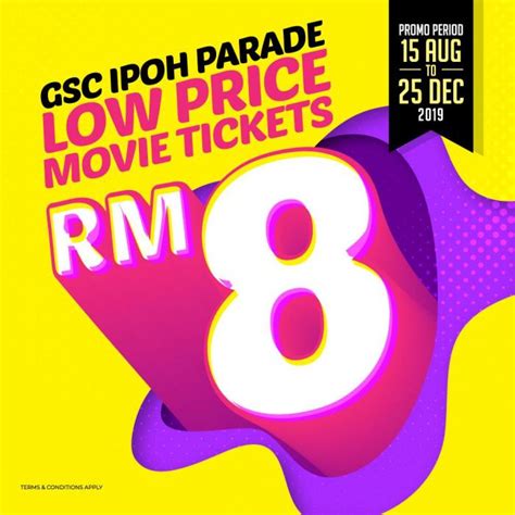 Please choose a different date. 15 Aug-25 Dec 2019: GSC Tickets Promotion at Ipoh Parade ...