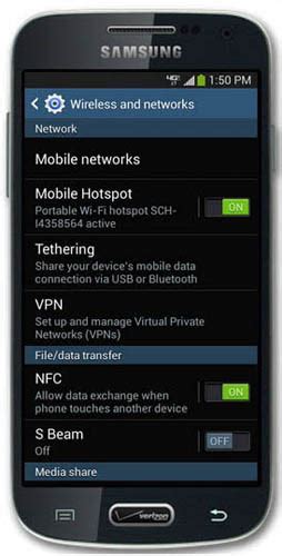 Neither is there any speed reduction after x gb of usage. Use your Samsung smartphone as a Wi-Fi hotspot - Software RT