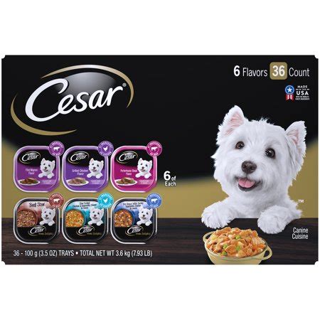 Contains ten (10) 1.3 oz. CESAR Wet Dog Food HOME DELIGHTS & Classic Loaf in Sauce ...