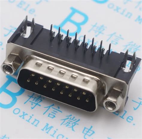 Free Shipping 50pcs Db15 Male Db15 Male Connector Plate Inserted Double