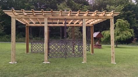 She never really liked to play there, she wanted the grass, so we decided to move her play structure on the grass and. Pergola/Grape arbor - YouTube