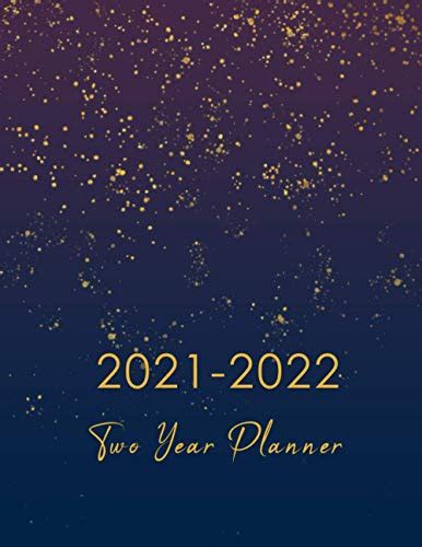 2021 2022 Two Year Planner Watecolor Flower 2 Year Daily Weekly Monthly Calendar Planner 2021
