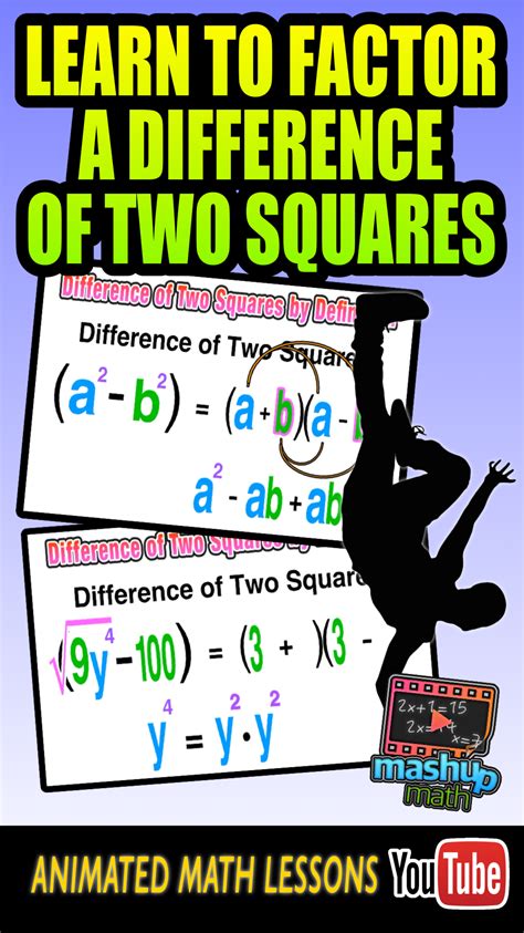 Check Out Our Animated Algebra Lesson On Factoring A Difference Of Two