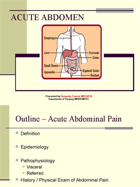 Acute Abdominal Pain Ischemia Pain Free 30 Day Trial