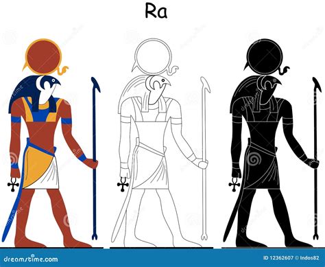 Ancient Egyptian God Ra Stock Vector Illustration Of Pyramid 12362607