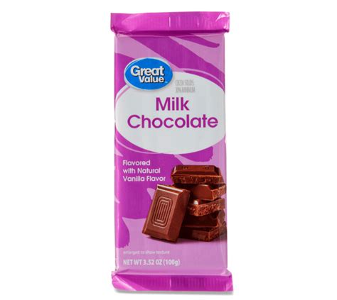 Great Value Milk Chocolate Bar 352 Oz
