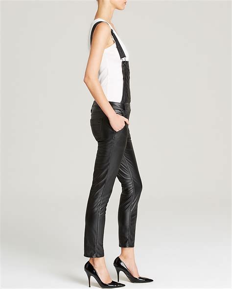 Black Orchid Overalls Skinny Faux Leather 228 Bloomingdales