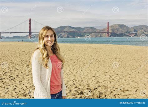Woman Visiting San Francisco Stock Photo Image Of Sightseeing