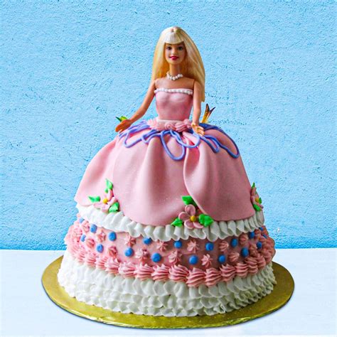 Desire Barbie Fondant Cake Luv Flower And Cake