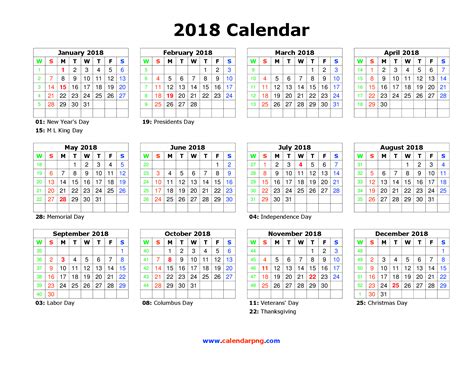 2018 Calendar Png 20 Free Cliparts Download Images On Clipground 2023