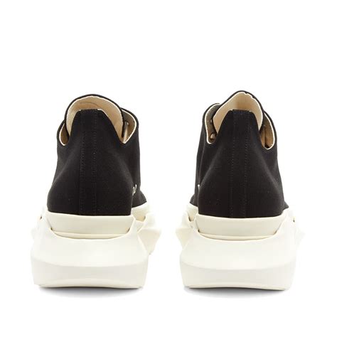 Rick Owens Drkshdw Abstract Low Twill Sneaker Black And Milk End Us