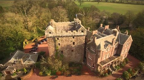 Aerial Footage Comlongon Castle Dumfriesshire Youtube