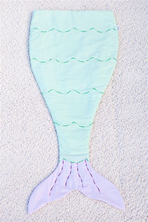 mint and lavender mermaid tail blanket bag saco de dormir frazadas patrones de costura