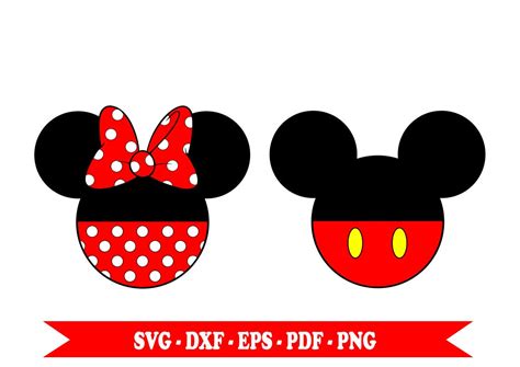 Mickey mouse svg and Minnie mouse svg clip art SVG digital