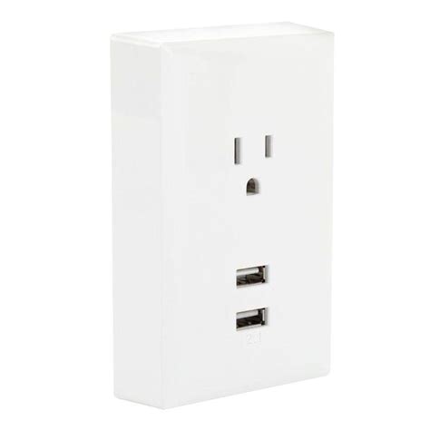 Ce Tech Usb Wall Plate Charger Hdwp2uw The Home Depot