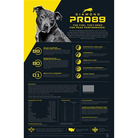 Diamond naturals take a holistic approach to crafting dog food, aiming to meet every pet's needs with the use of proprietary probiotics and the inclusion of superfoods. Diamond Pro89 Beef, Pork & Ancient Grains Formula for ...