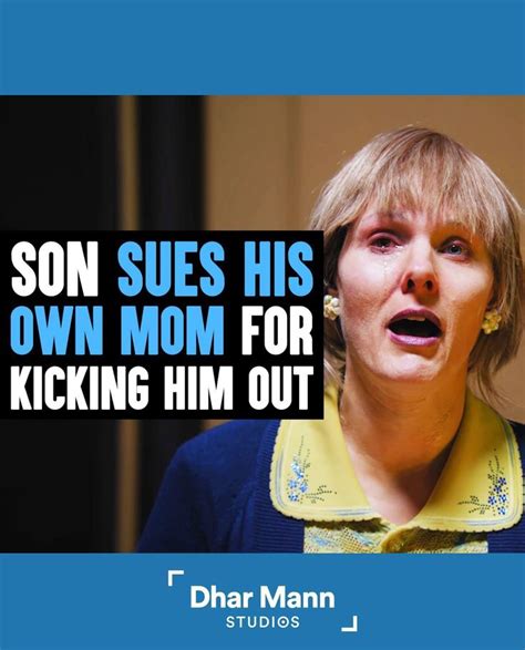 A Woman Making A Funny Face With The Words Son Sues His Own Mom For Kicking Him Out
