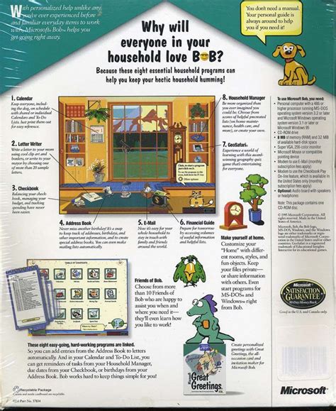 Microsoft Bob Game Included 1995 Windows 3x Box Cover Art Mobygames