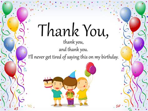Birthday Thank You Saying And Messages Thank You