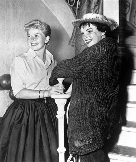 Judy Gets A Set Visit From Her Pal Doris Day On The Set Of A Star Is Born Judy Garland