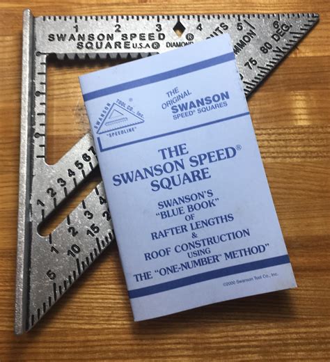 Swanson Tool S0101 7 Inch Speed Square Layout Tool With Blue Book