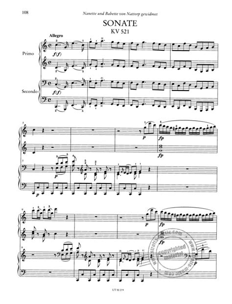 Works For Piano For Four Hands From Wolfgang Amadeus Mozart Buy Now