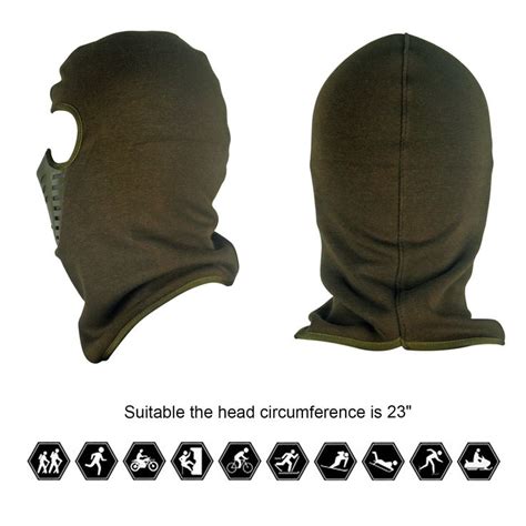 Balaclava Breathable Silicone Winter Fleece CH NSJNSOC Hats For Men Winter Face Mask