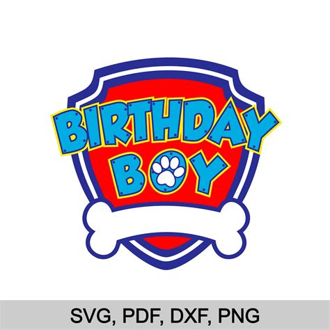 Birthday Boy Paw Patrol Svg Print Birthday Boy Patrol Iron On Etsy