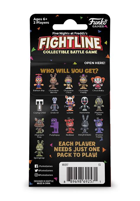 Five Nights At Freddy S Fightline Character Pack Collectible Battle Game