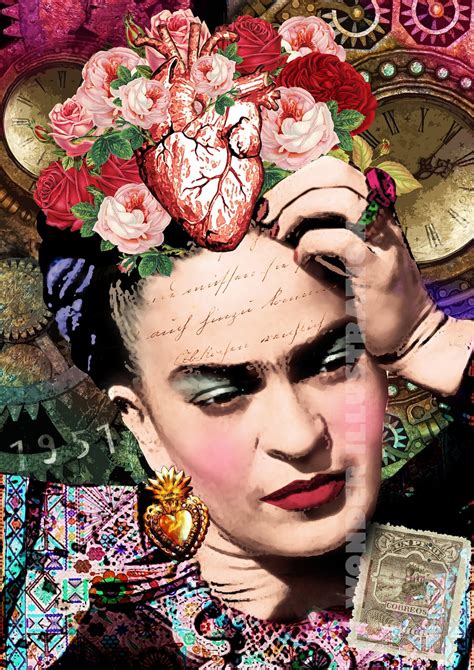Frida Kahlo Digital Collage Instant Download Digital Etsy