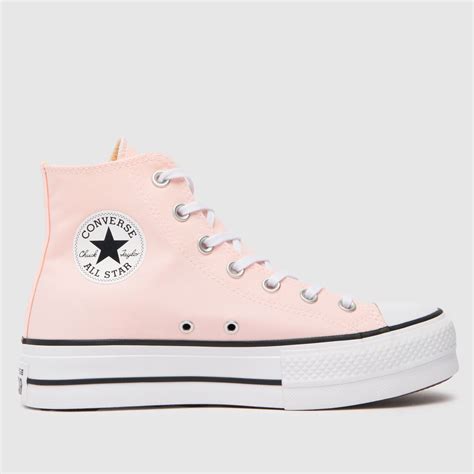 Womens Pale Pink Converse All Star Lift Hi Trainers Schuh