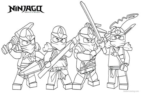 Lego Ninjago Characters Coloring Pages Free Printable Coloring Pages