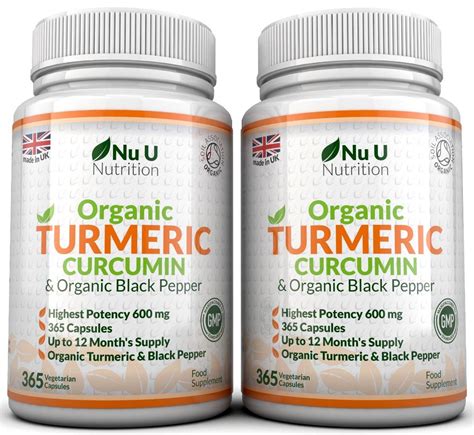 Organic Turmeric Curcumin Mg Bottles Capsules With Organic