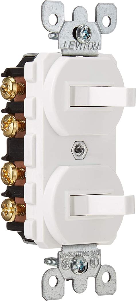 Leviton White Commercial Grade 3 Way Ac Combination Switch Toggle 032