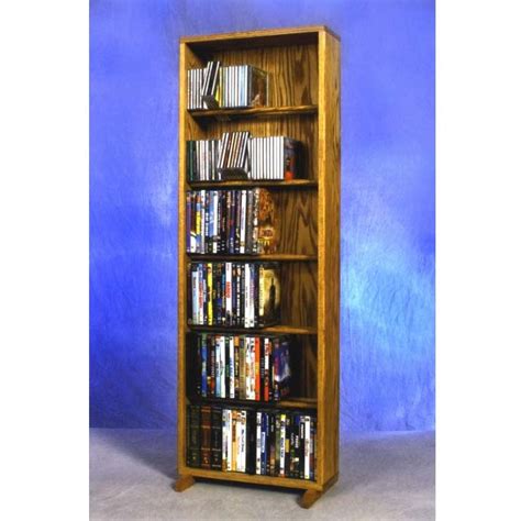 Wood Shed Solid Oak Combination Cd And Dvd Tower Tws 615 18combo