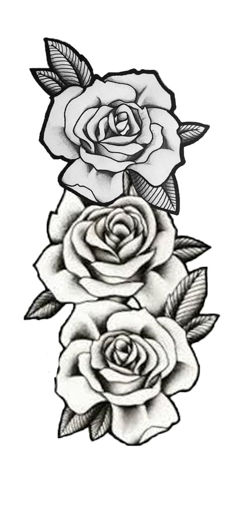 Forearm Rose Tattoo Stencil