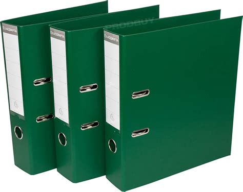 Pack Of 3 Dark Green A4 Lever Arch Files 70mm Uk Office