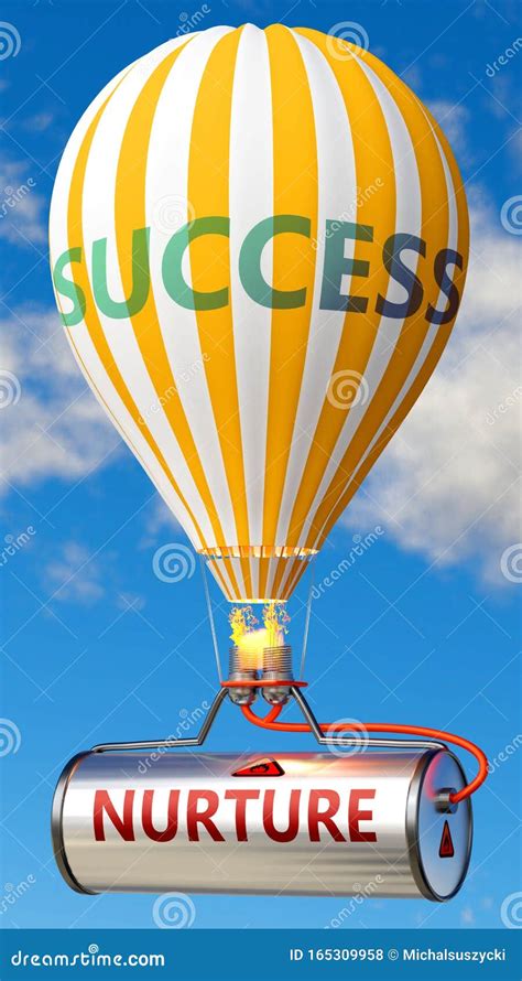 Nurture And Success Shown As Word Nurture On A Fuel Tank And A