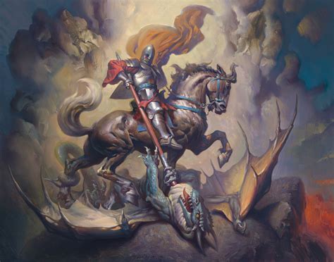 Petar Meseld Ija Saint George And The Dragon Fantasy Art Art