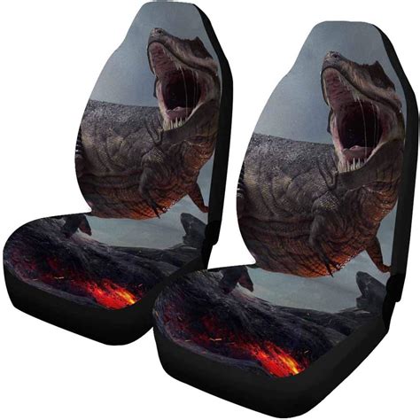 interestprint dinosaurs tyrannosaurus rex car seat cover universal cushion for car truck suv