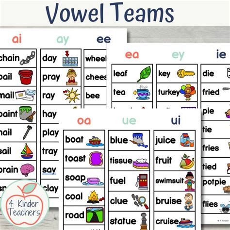 Free Vowel Team Printables