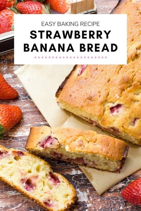 Strawberry Banana Bread Easy Baking Recipe Theeatdown